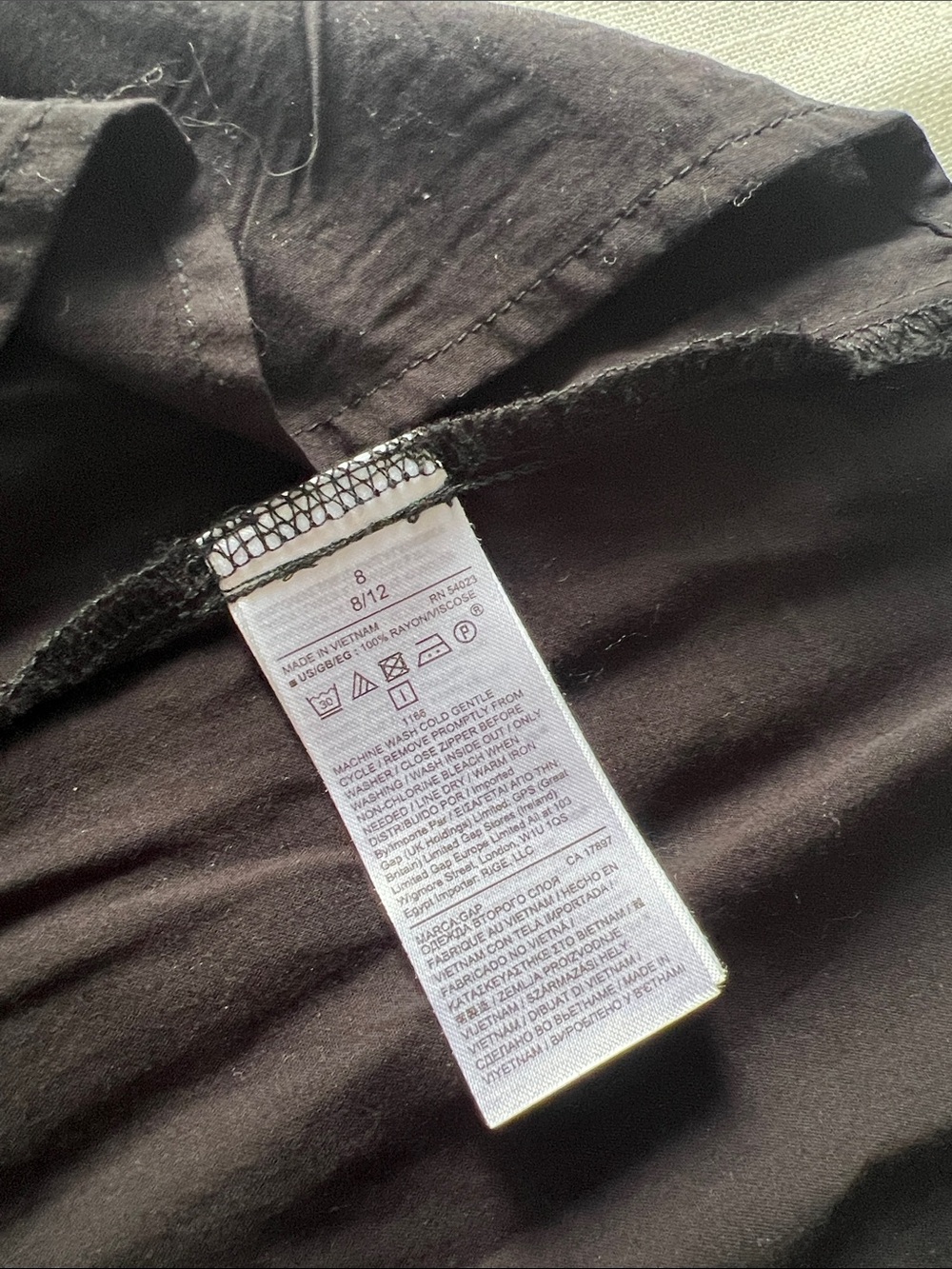 GAP Factory Black Midi Skirt with Ruffle Trim - Picture 8 of 9